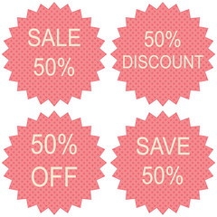 Discount price tags. Vector.