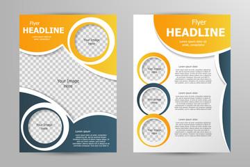Vector flyer template design