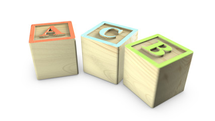Holzwürfel Spielzeug ABC Alphabet