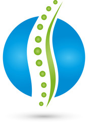 Wirbelsäule, Orthopädie, Massage Logo