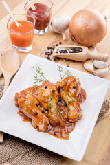 Baked chicken in tomato sauce