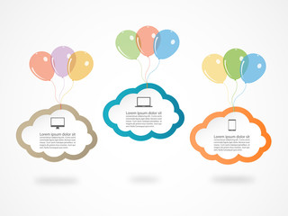 cloud computing infographic vector