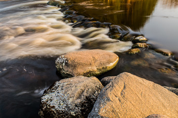 Water flow through the stones
