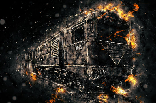 Fototapeta Apocalyptic train