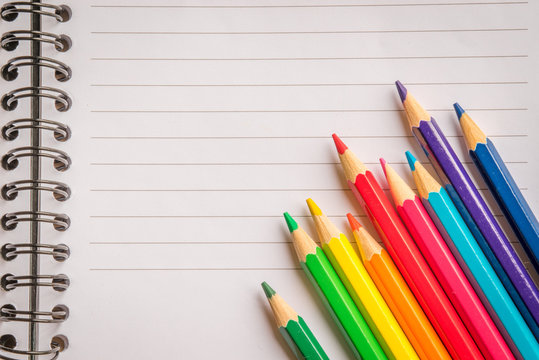 Pencils in various colors