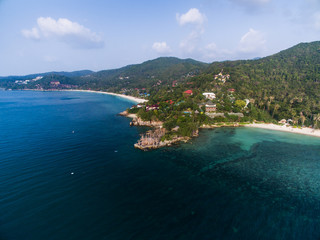 Aerial view of Koh Phangan Thailand