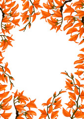 Bastard Teak flowers pattern background