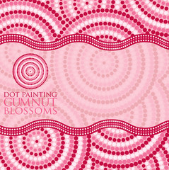 Abstract Aboriginal dot painting in vector format.