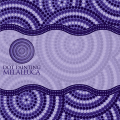 Abstract Aboriginal dot painting in vector format.