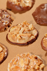 chocolate sweets with almond