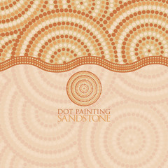 Abstract Aboriginal dot painting in vector format.