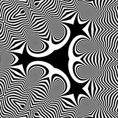 Abstract 3d Geometrical Background. Pattern With Optical Illusion. Vector Illustration. 
