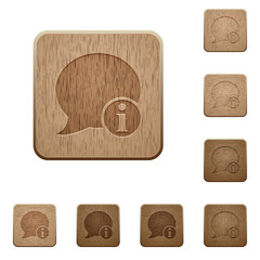 Blog comment info wooden buttons