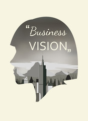 Double exposure vector for business vision