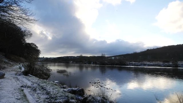 Beautiful River Dee in Winter, Aberdeenshire - Aberdeen Scotland

