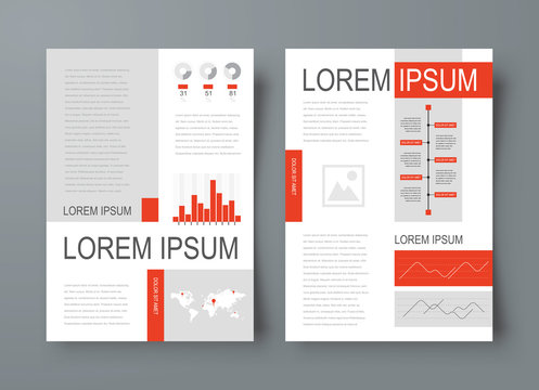 Infographic flyer brochure design template set