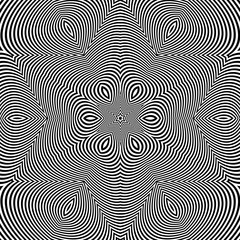 Black and White Geometric Pattern. Abstract Striped Background.