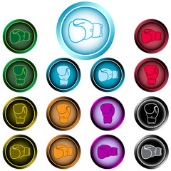 Clipart icon of boxing gloves