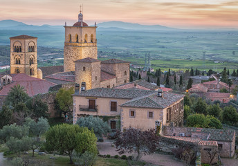 Fototapeta premium The sun has just set in Trujillo, Spain