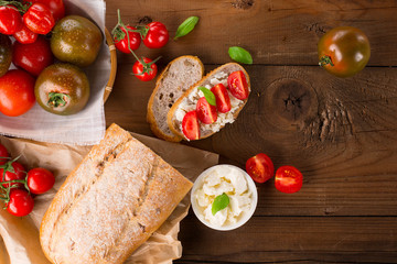 Italian appetizer, bruschetta