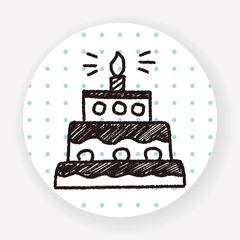 doodle birthday cake