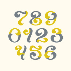 Lettering style arabic numerals.