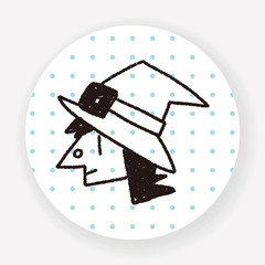 witch doodle drawing