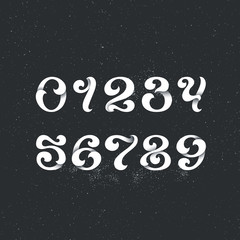 Lettering style arabic numerals.