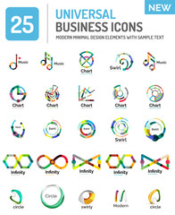 Fototapeta premium Collection of abstract company logo design concepts