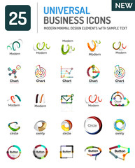 Set of new universal business logos