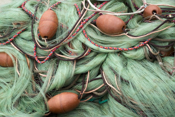 Detail of fishing nets