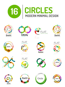 Set of various circle logos