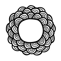 simple doodle frame, vector illustration