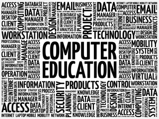 Computer Education word cloud concept