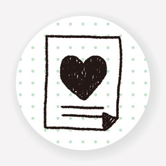 love letter doodle drawing