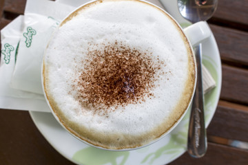 Cup of coffee, top view