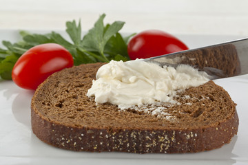 bread with butter spread