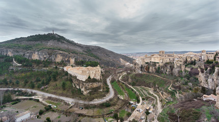 Fototapeta na wymiar View of Cuenca and the Parador de Turismo, Spain