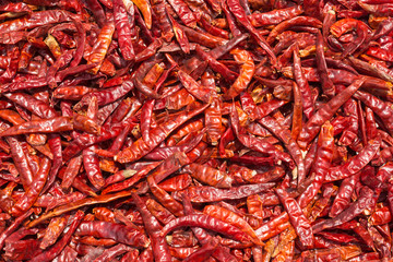 Dried red chili, food ingredients
