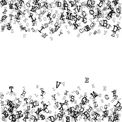 Alphabet Background in black A