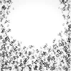 Alphabet Background in black A