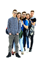 Obraz premium Group of Students Standing in a Line