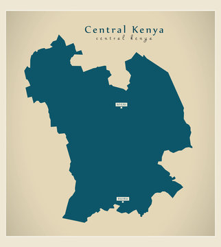 Modern Map - Central Kenya KE