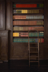 Classical library room  in the victorian style