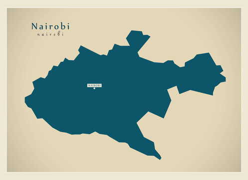Modern Map - Nairobi KE