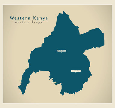 Modern Map - Western Kenya KE