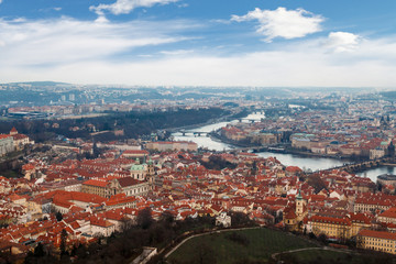 Fototapeta na wymiar Prague View with River