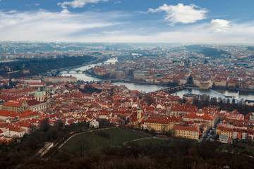 Prague View with River