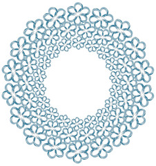 frame of flowers vector card for congratulations