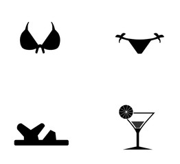 Vacances en 4 icônes